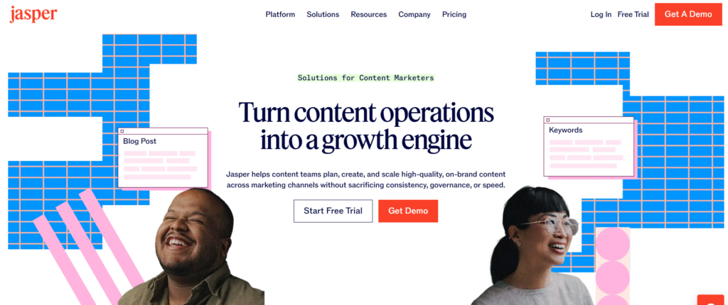 Jasper AI - one of the best AI tools for social media marketing