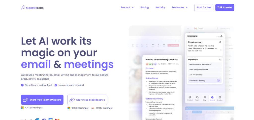 AI email writing tool